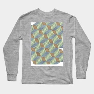 WOOD BLOCK ILLUSION 2 Long Sleeve T-Shirt